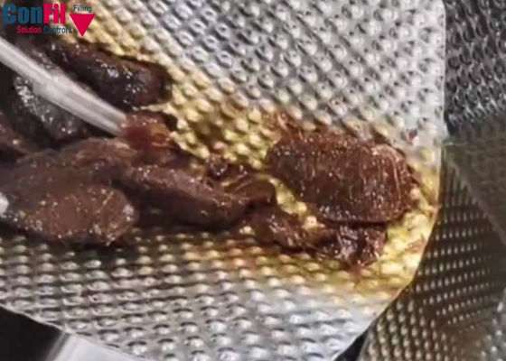갑자기 움직이는 마리네이팅된 푸드 패킹 라인을 위한 200 그램 회전식 진공 포장기