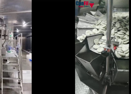 피쉬 볼을 위한 회전식 진공 2000 그램 다중 머리 곤포기