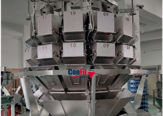 10 KG 냉동 닭고기 끈 다중 머리 파우치 포장기 14 머리