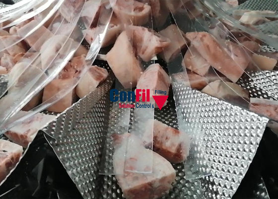 냉동 깍둑썰기한 돼지고기용 16 헤드 멀티헤드 계량기 포장기