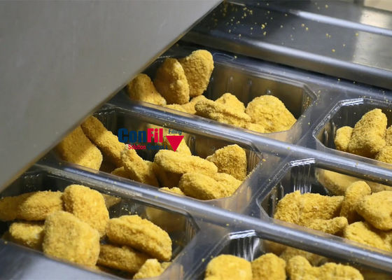 로마와 치킨너겟 밀봉 조립 장치를 위한 멀티헤드 가중기 곤포기가 패키징을 열성형합니다