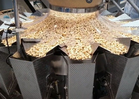 기계 방수를 충전하여 Roasted Nuts 캐슈 넛을 위한 기계 멀티헤드 가중기를 심사숙고하는 멀티헤드